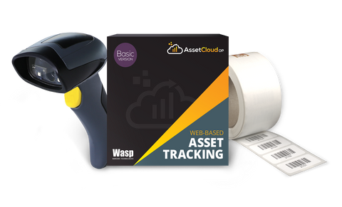 Wasp AssetCloudOP Basic - (1 login users) w/WWS650 scanner and Asset Tags - 633809006326