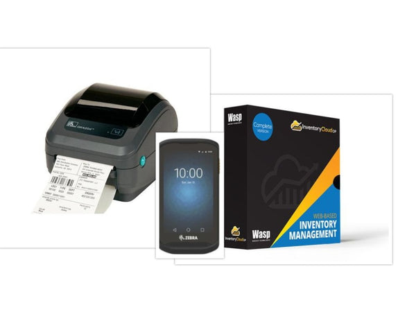Zebra TC20 Plus and Zebra GK420T Inventory Tracking Kit - Powered by Wasp InventoryCloudOP Basic - (1 login users) - TC200J-10C112US - 633809006043